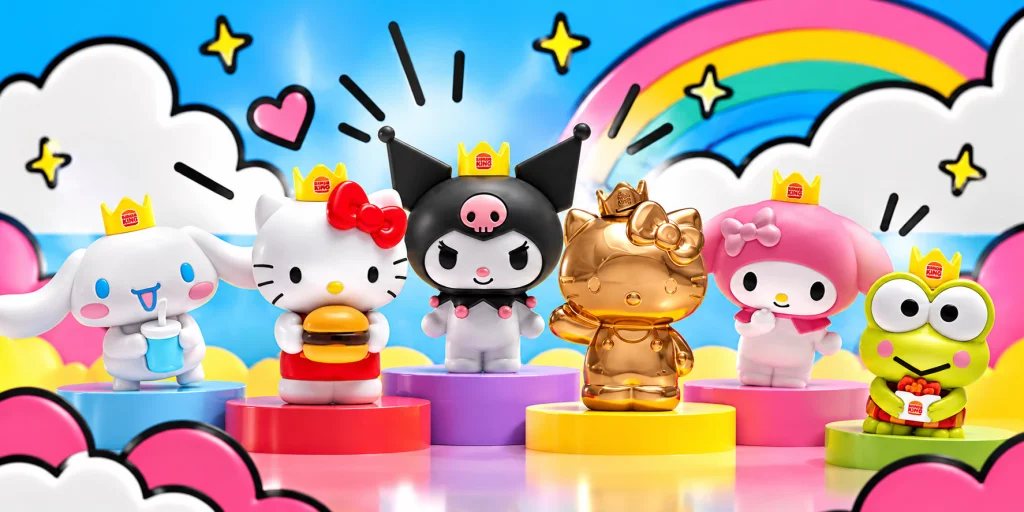 Burger King’s Hello Kitty King Jr. Meal Brings Six Mystery Figures and a Golden Claw Machine