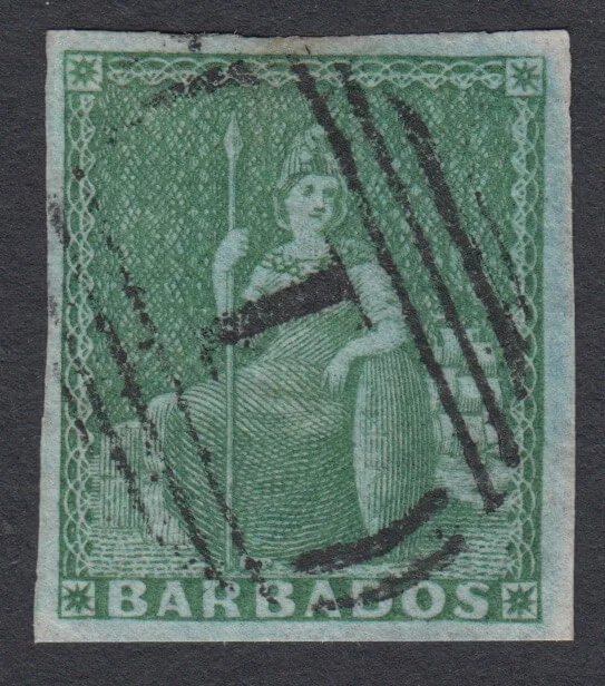 Two Barbados SG1 Stamps, One Collector’s Close Call