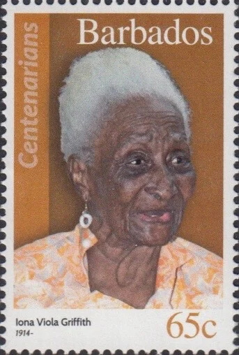 Barbados Centenarians - Barbados 65c Stamp – Iona Viola Griffith