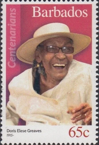 Barbados Centenarians - Barbados 65c Stamp – Doris Elese Greaves