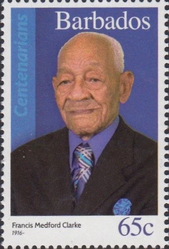 Barbados Centenarians - Barbados Stamps 65c - Francis Medford Clarke