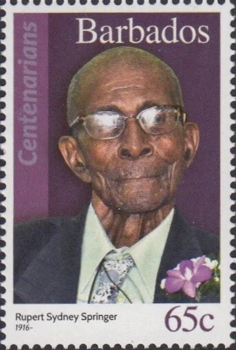 Barbados Centenarians - Barbados 65c Stamp – Rupert Springer