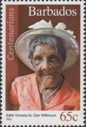Barbados Centenarians - Barbados 65c Stamp – Edith Vimetta St. Clair Wilkinson