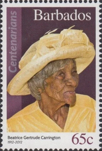 Barbados Centenarians - Barbados 65c Stamp – Beatrice Gertrude Carrington