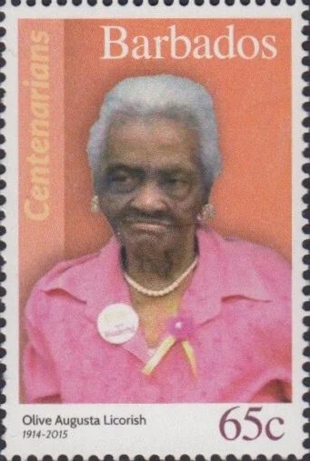 Barbados Centenarians - Barbados 65c Stamp – Olive Augusta Licorish