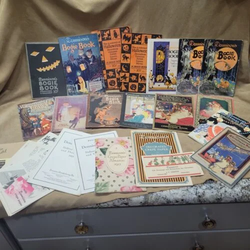 Collection of vintage Dennison Halloween Bogie Books