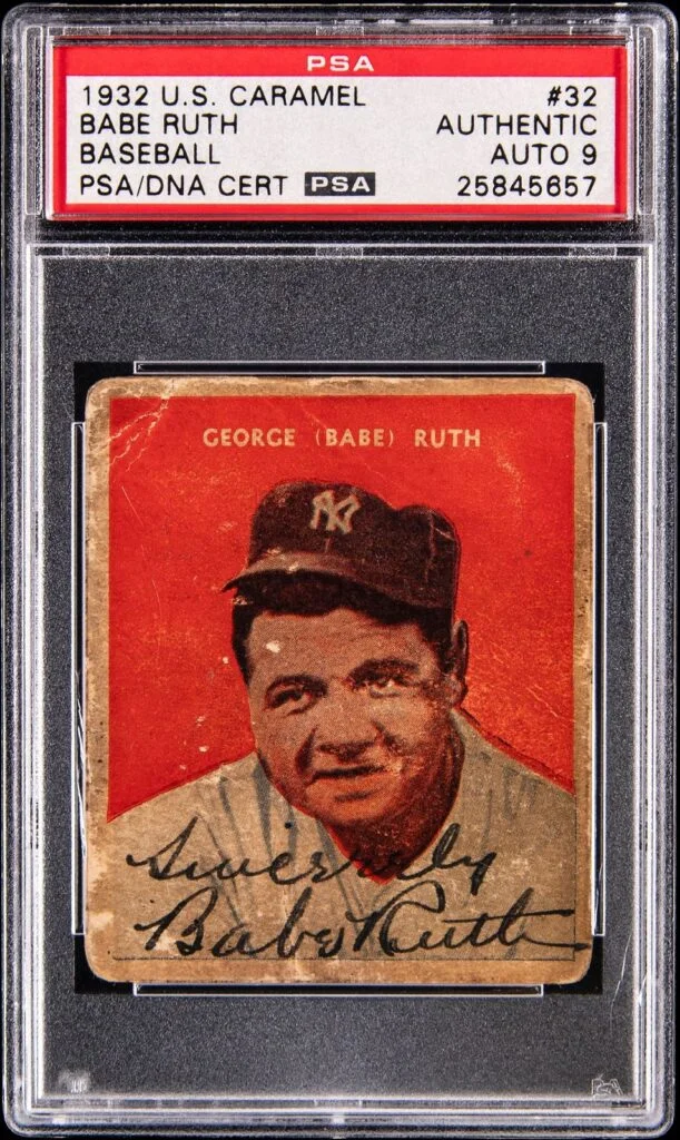 signed 1932 U.S. Caramel Babe Ruth card 