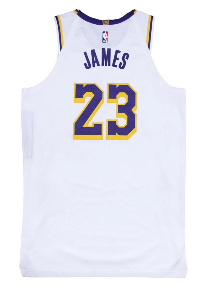 game used LeBron James Los Angeles Lakers jersey
