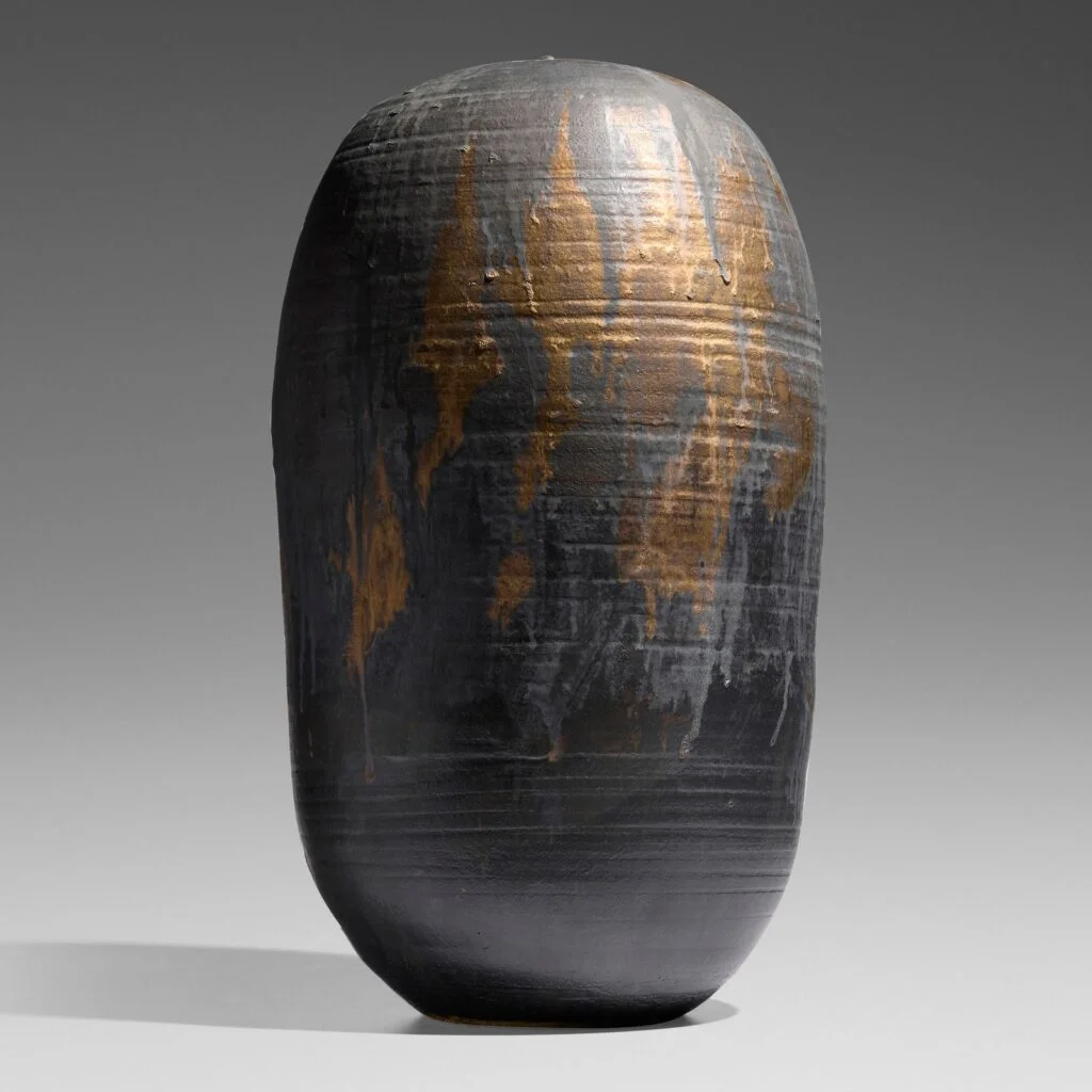 Toshiko Takaezu (1922–2011) glazed stoneware gourd, Alchemy