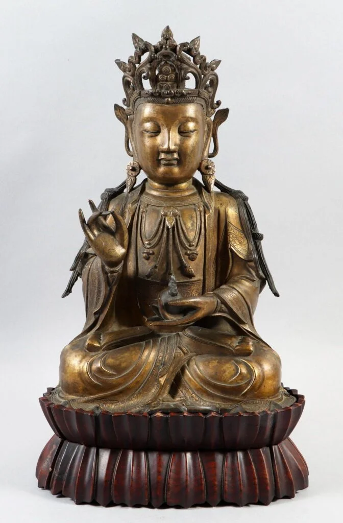 Chinese bronze Avalokiteshvara 